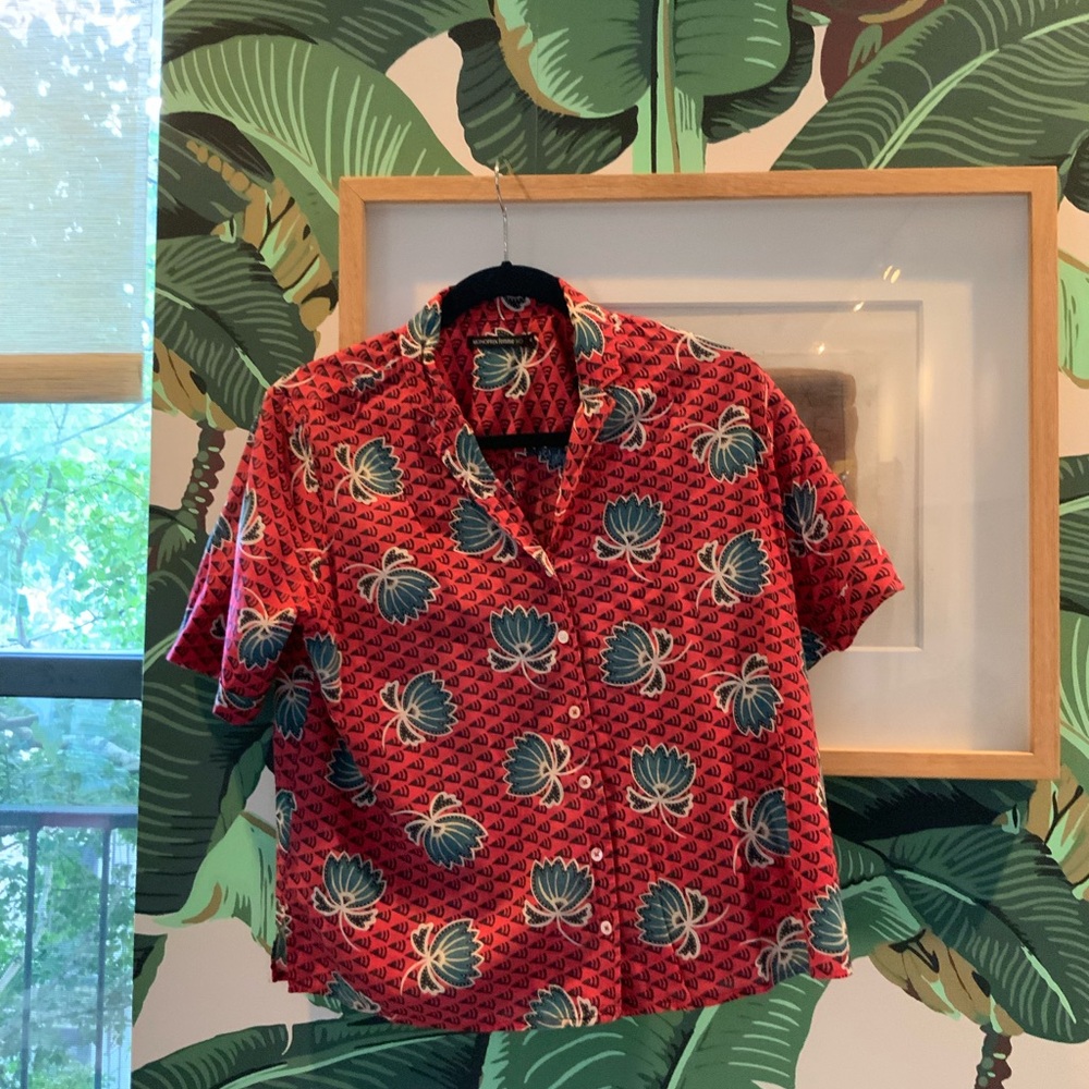 Monoprix French print blouse